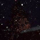Lichterbaum mit Schneeflocken