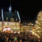 Lichterfest auf dem Markt von Pößneck in Thüringen