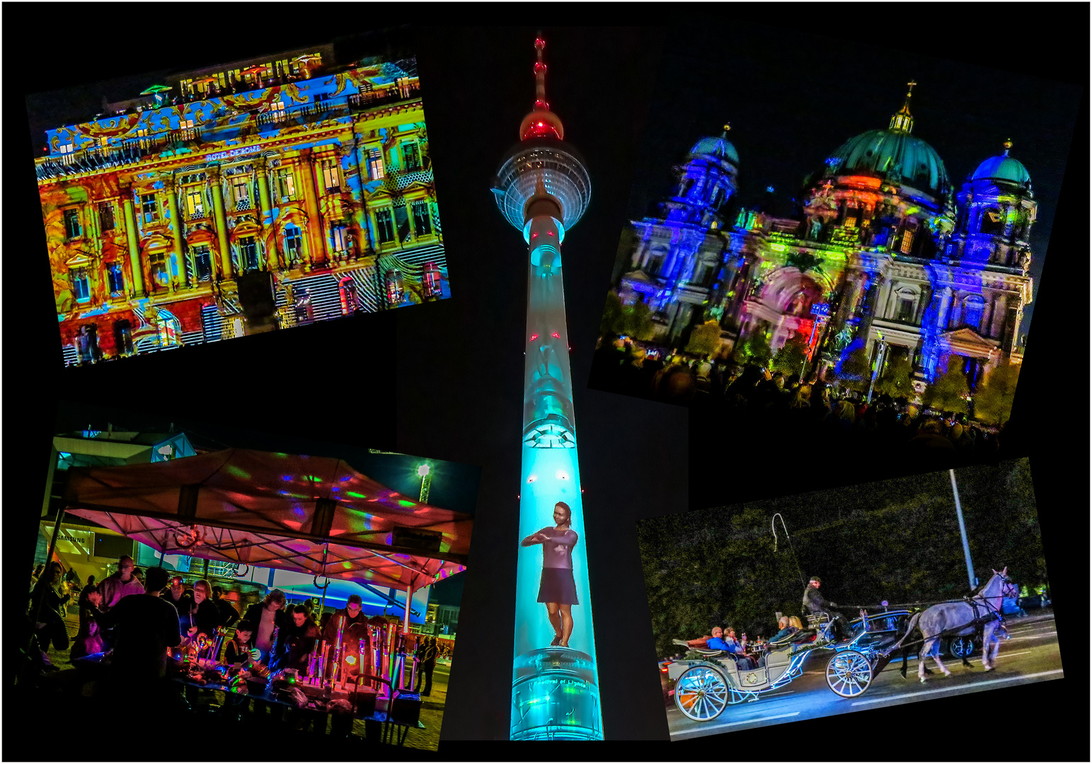 Lichterfest BERLIN 2017 - Collage Foto & Bild | nacht, berlin