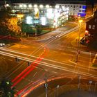 Lichterkreuzungen in Reutlingen bei Nacht