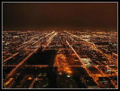 Lichtermeer - die Aussicht vom Sears Tower nach Süden