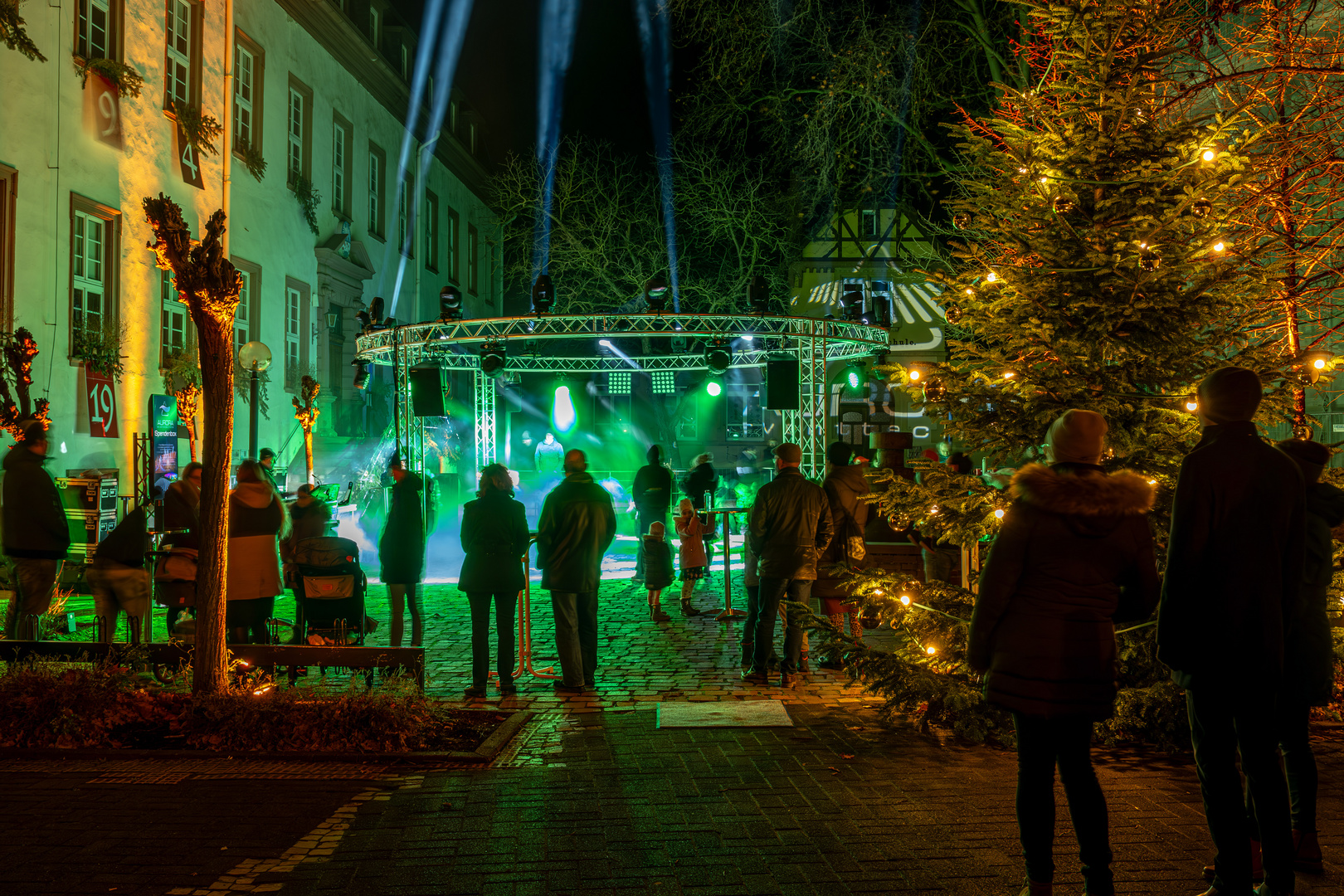 Lichtershow am Rathaus