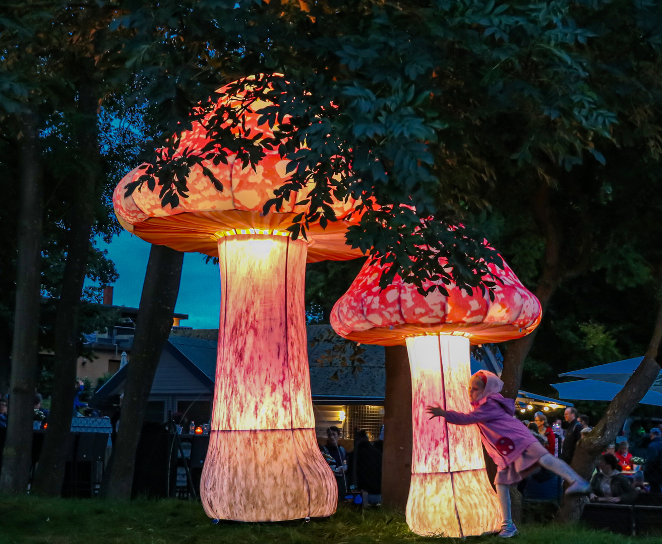 Lichtershow -Feenfeuer am Strand in Zierow -2