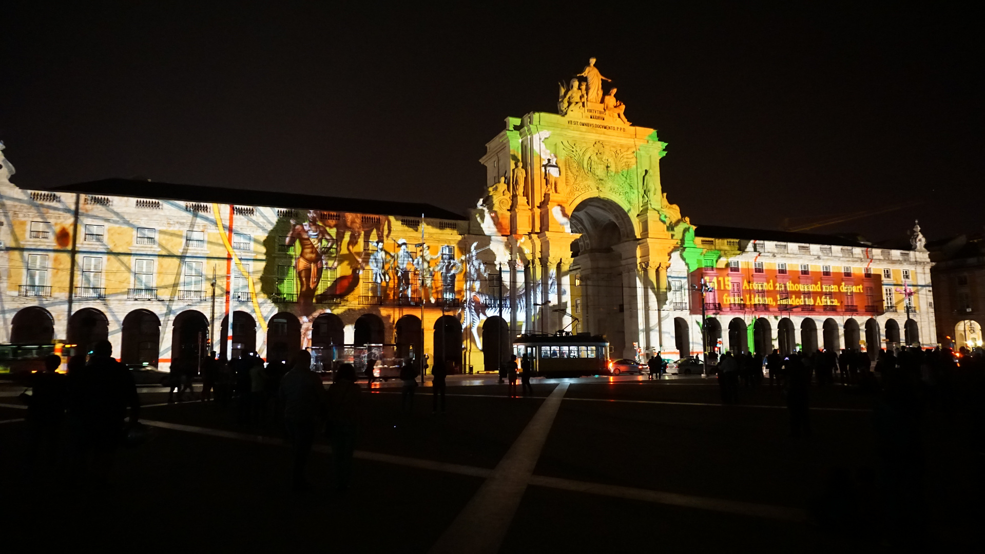 Lichtershow in Lissabon (1)