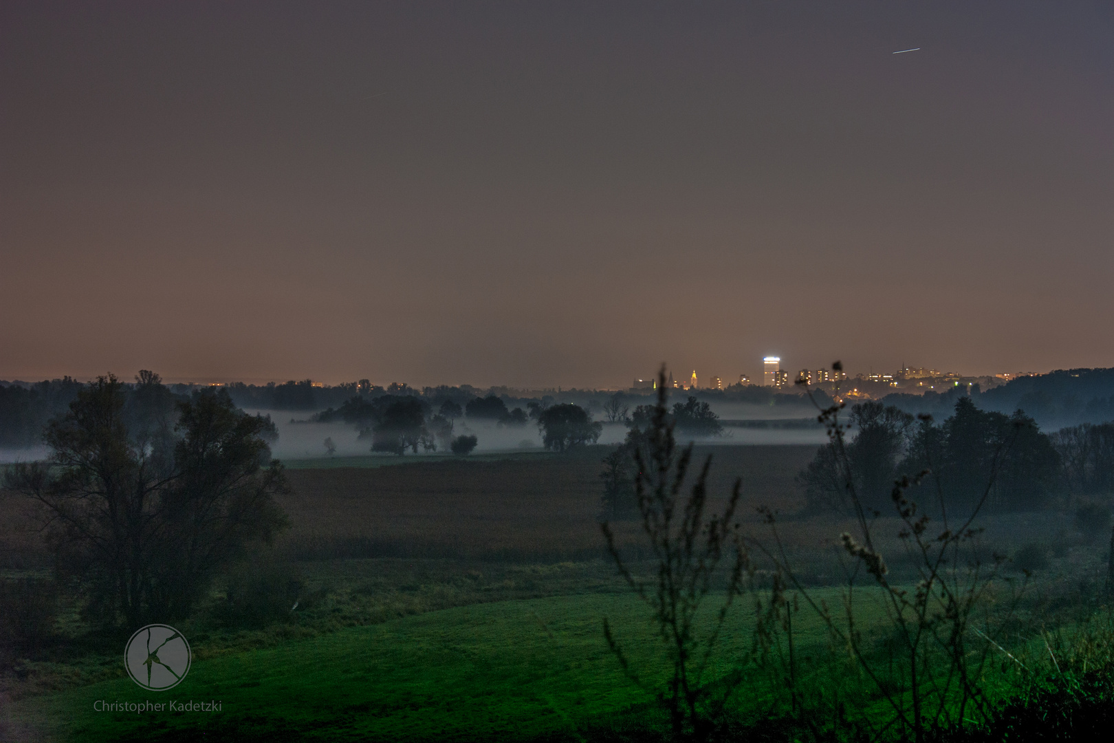 Lichtersmog auf Frankfurt (Oder)