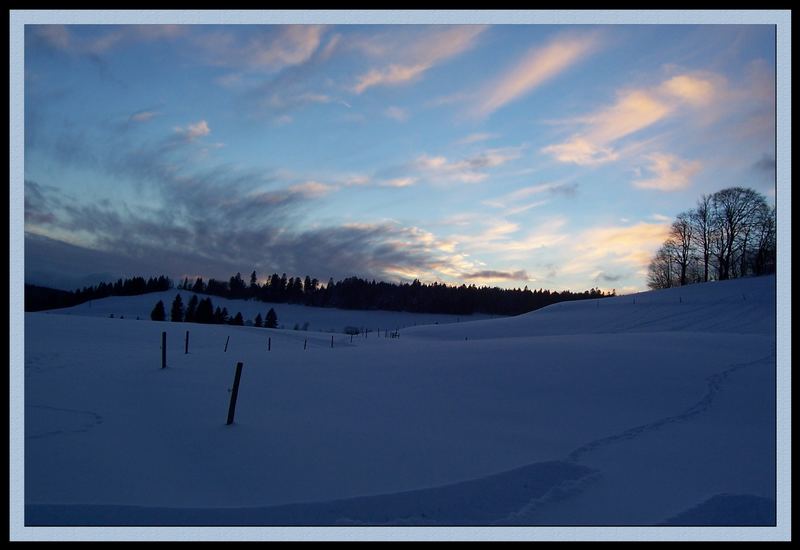 Lichterspiel in einer Winterlandschaft