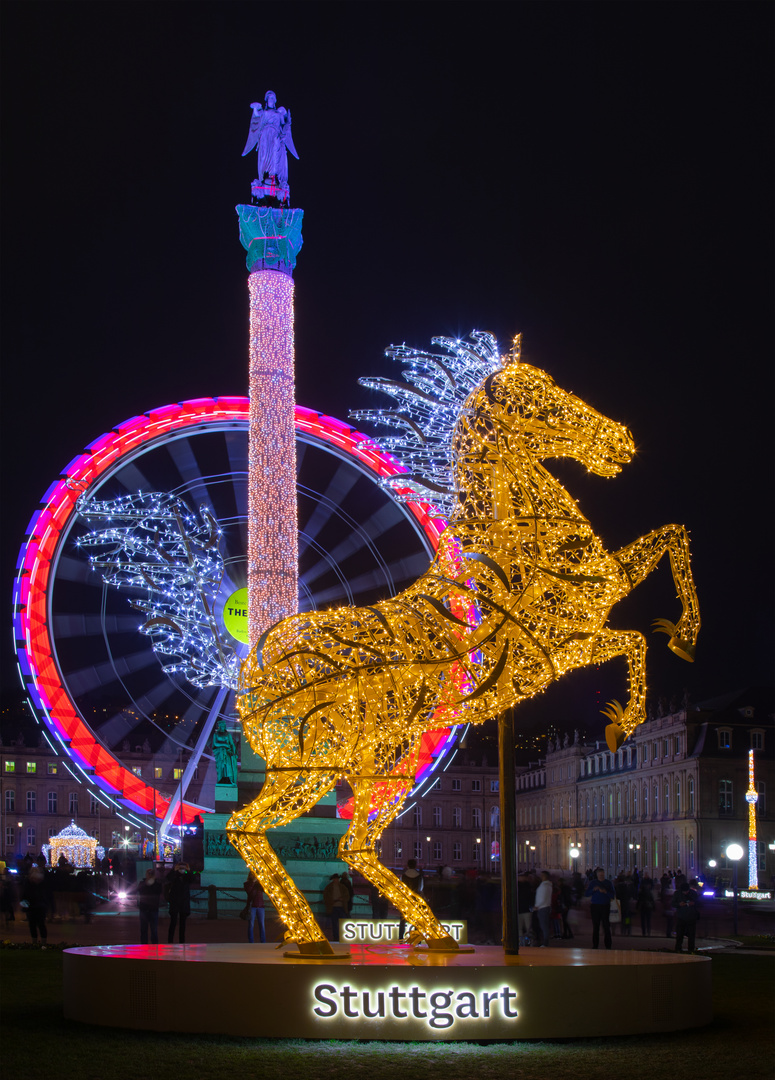 Lichterzauber auf dem Stuttgarter Schlossplatz