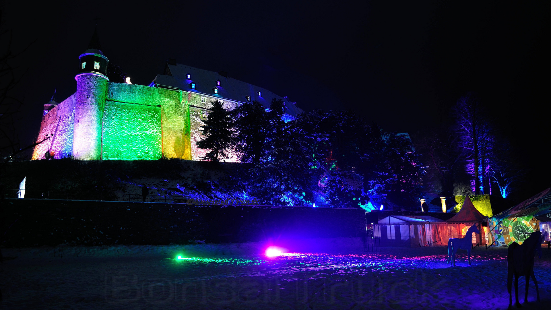 Lichtevent >Traumwelten< 2013 auf Schloss Hohenlimburg