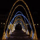 Lichtgang auf dem Domplatz bei Nacht