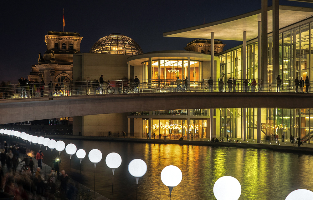 Lichtgrenze am Regierungsviertel