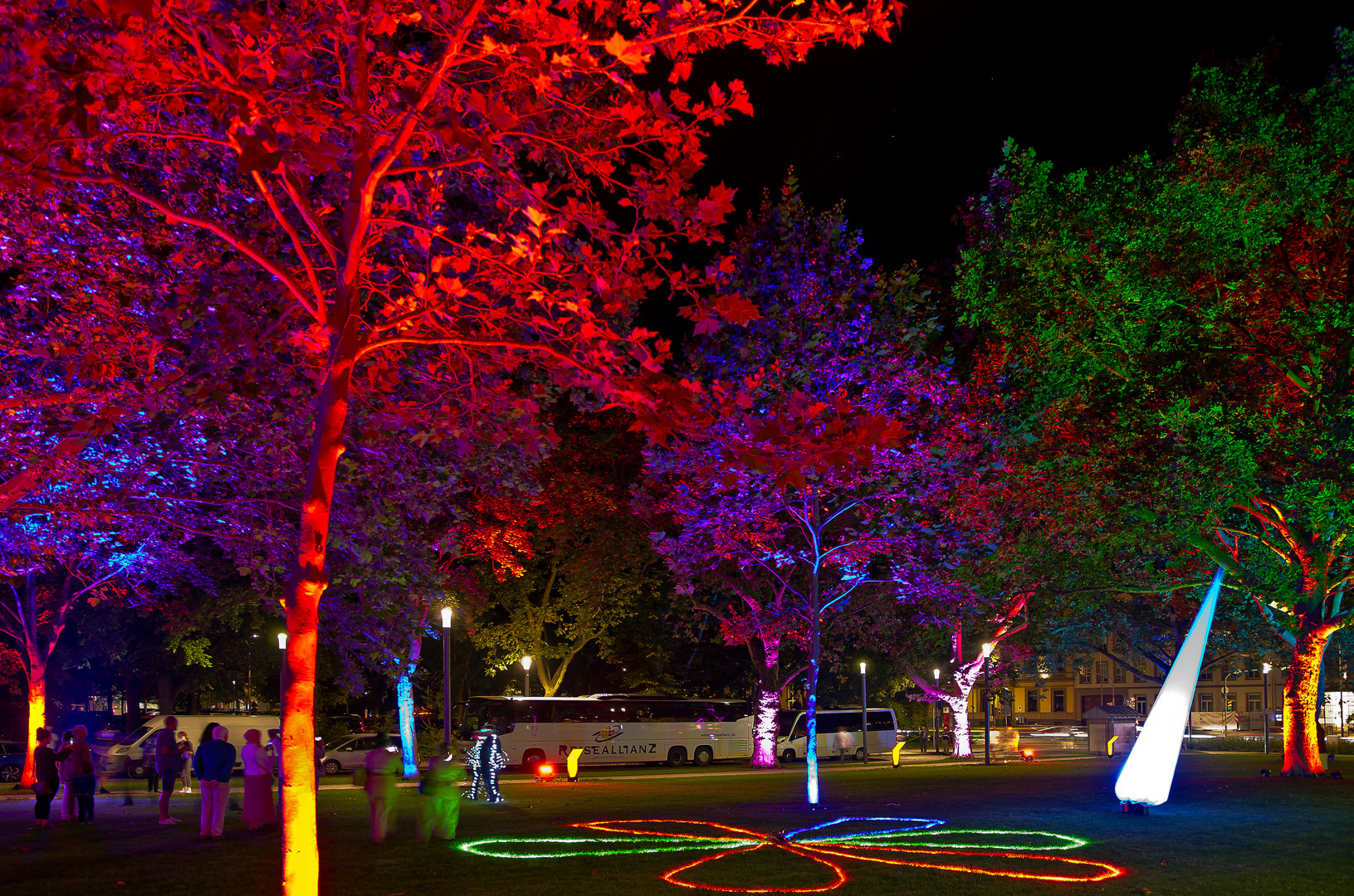 Lichtillumination auf dem Clemensplatz, Koblenz