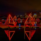 Lichtinstallation im Zollhafen