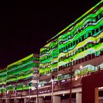 Lichtinstallation in Saarbrücken an der Berliner Promenade