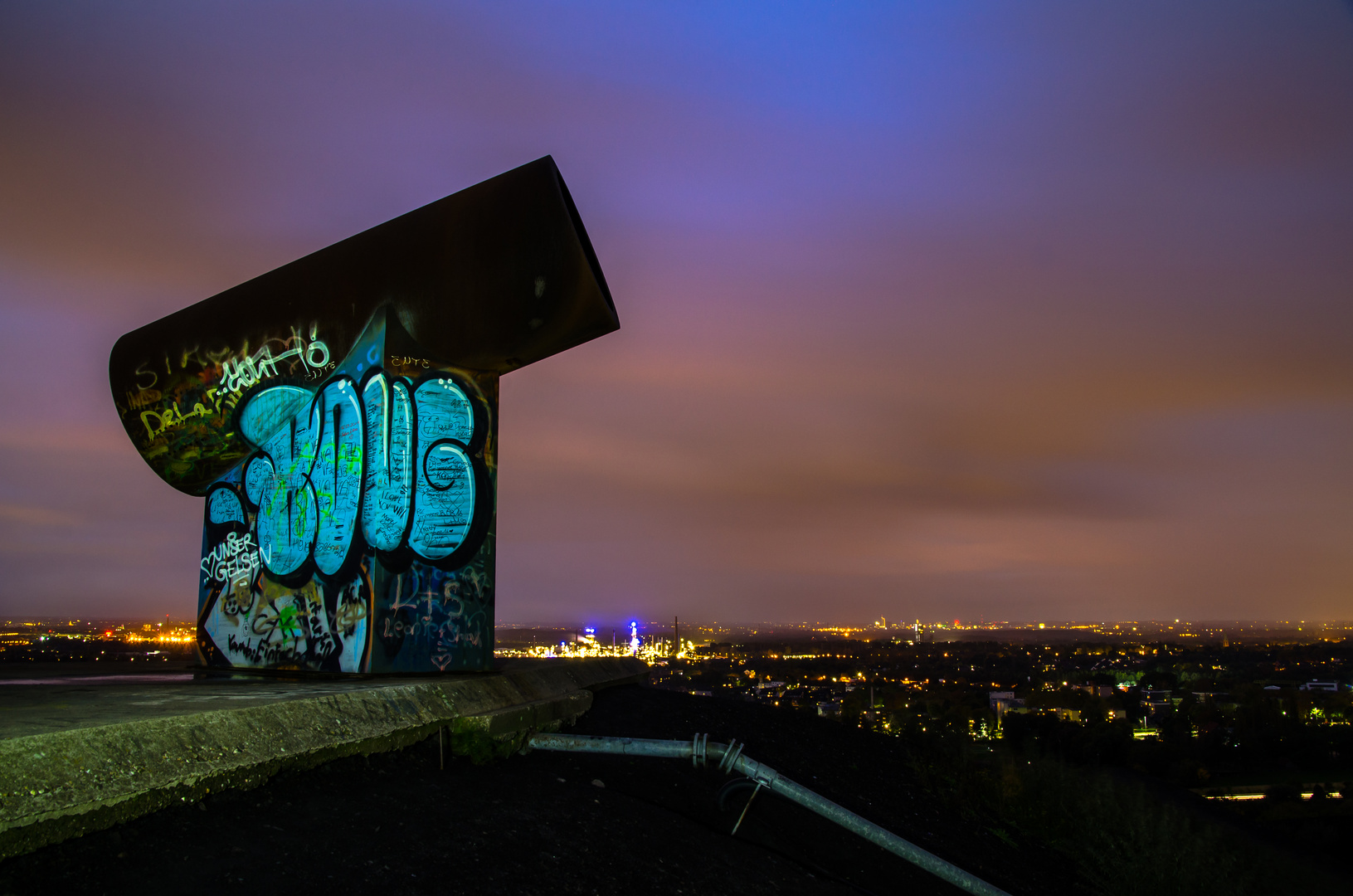 Lichtkanone auf der Halde Rungenberg