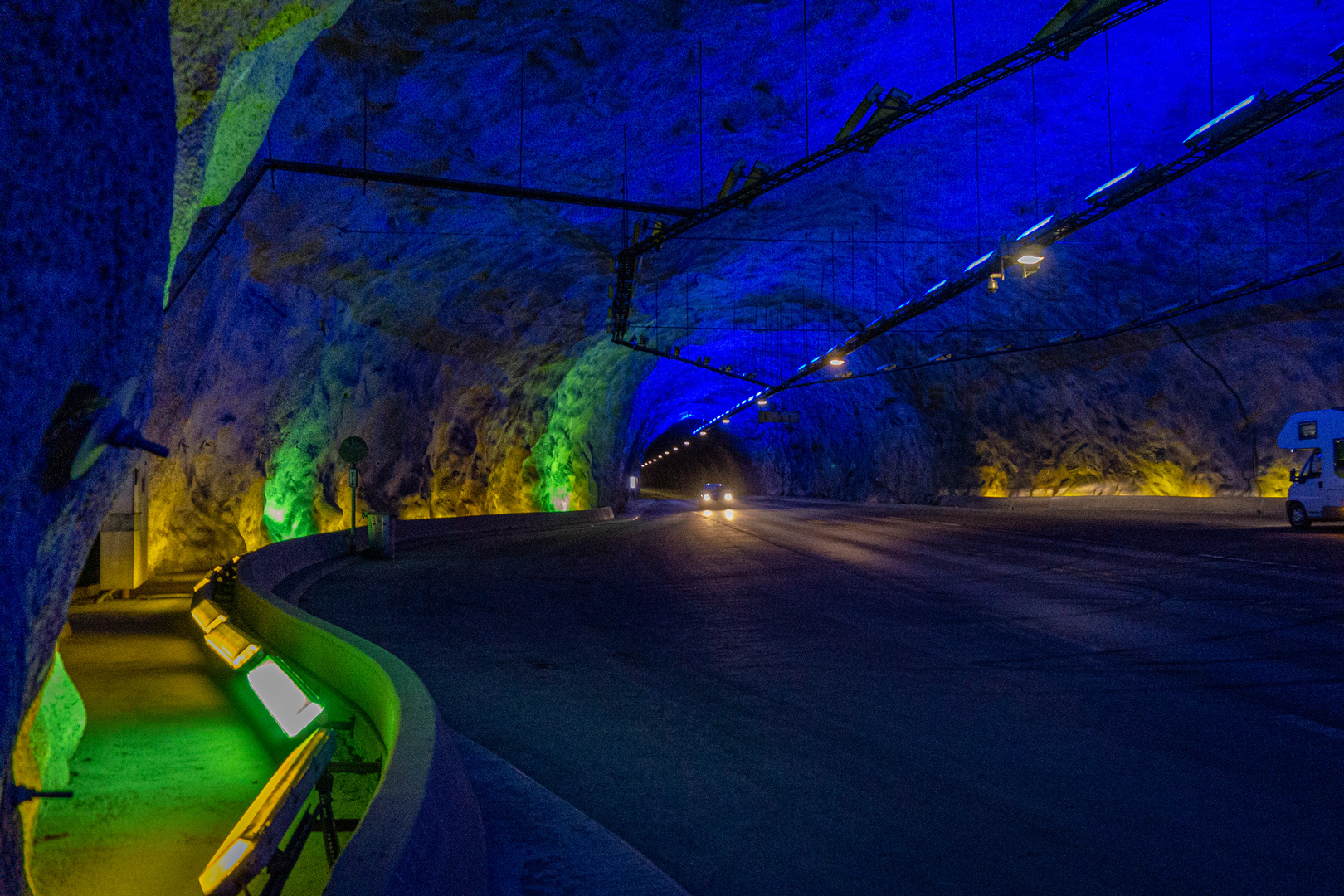 Lichtkunst im Lærdalstunnel