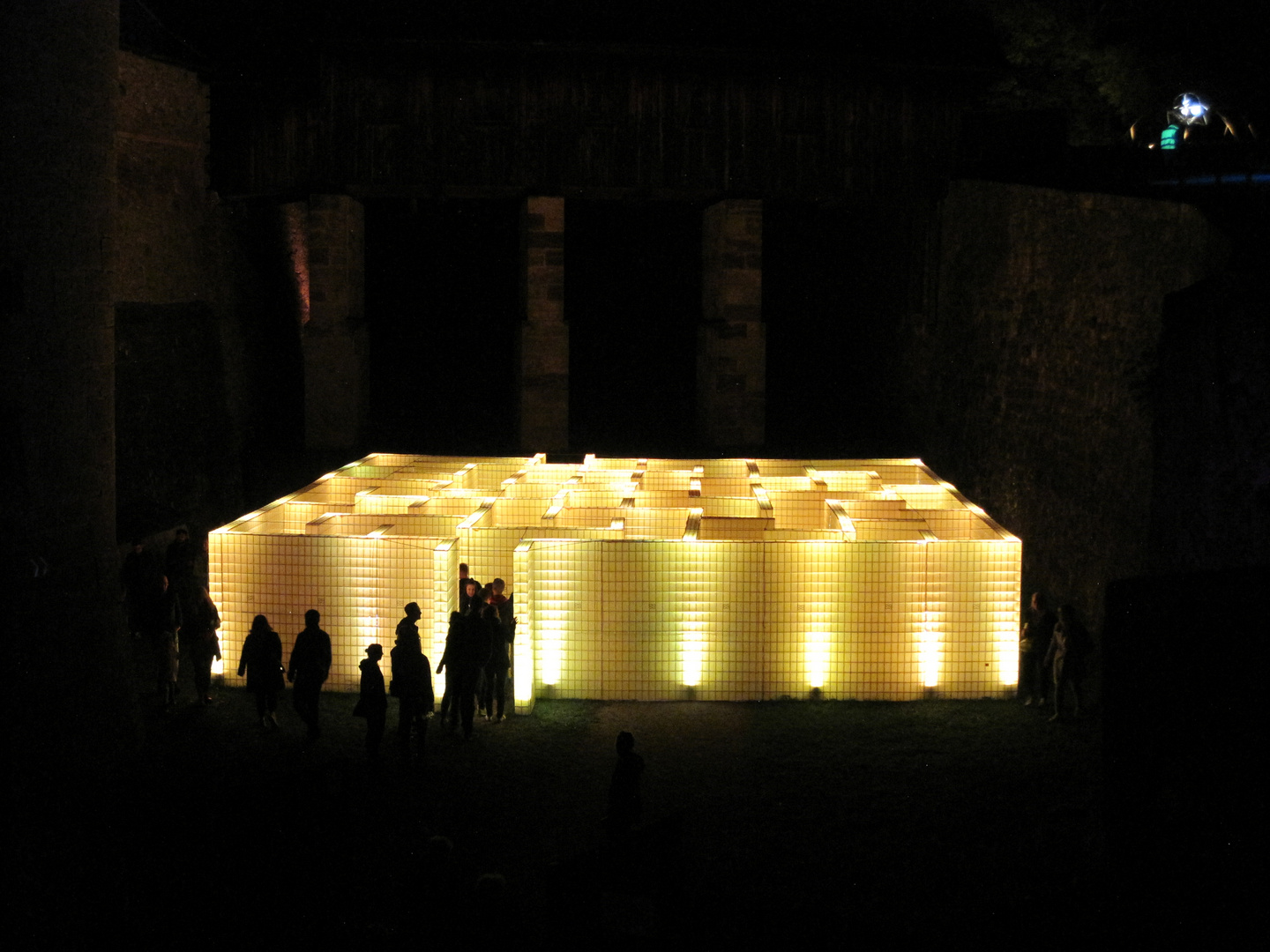 Lichtlabyrinth auf der Festung Rosenberg