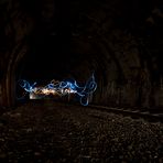 Lichtmalerei im Dorrenberg Tunnel