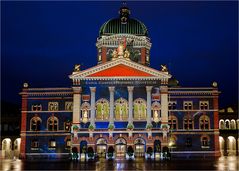 Lichtprojektion aufs Bundeshaus