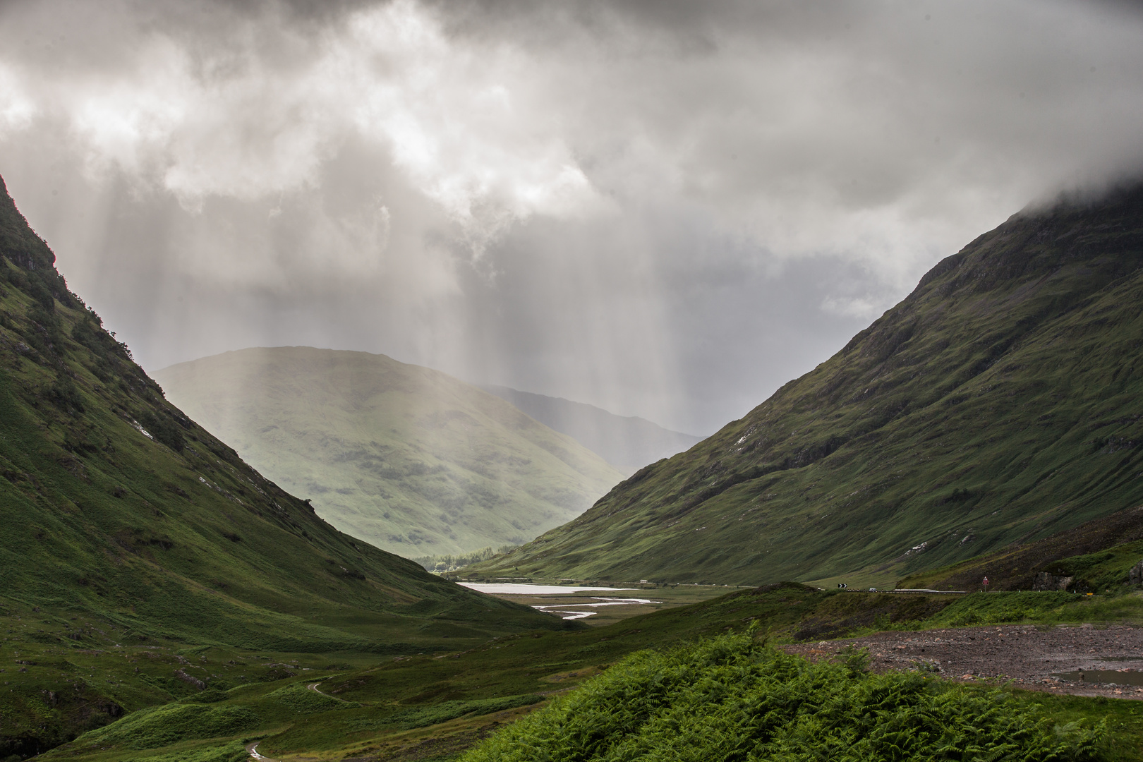 Lichtregen im Glen Coe