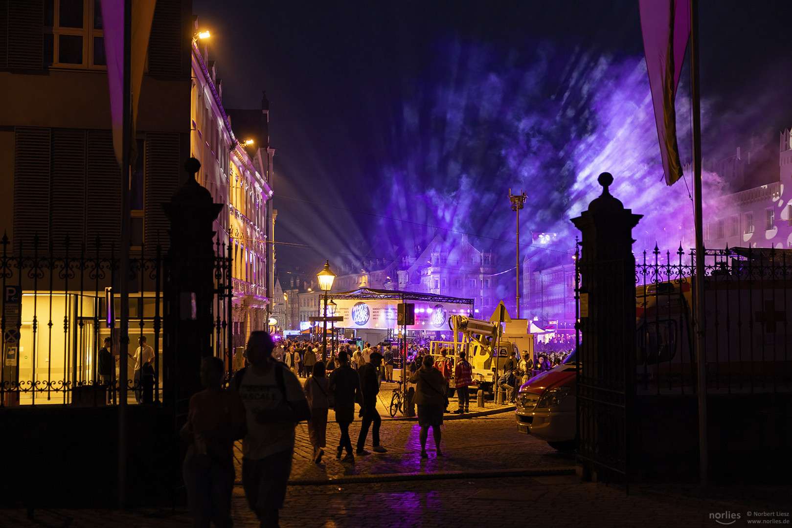 Lichtshow am Ulrichsplatz