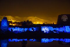 Lichtshow im Karnak-Tempel in Luxor