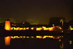 Lichtshow im Karnak-Tempel in Luxor