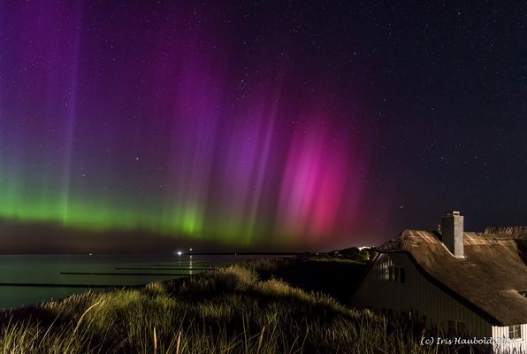 Lichtshow über Ahrenshoop