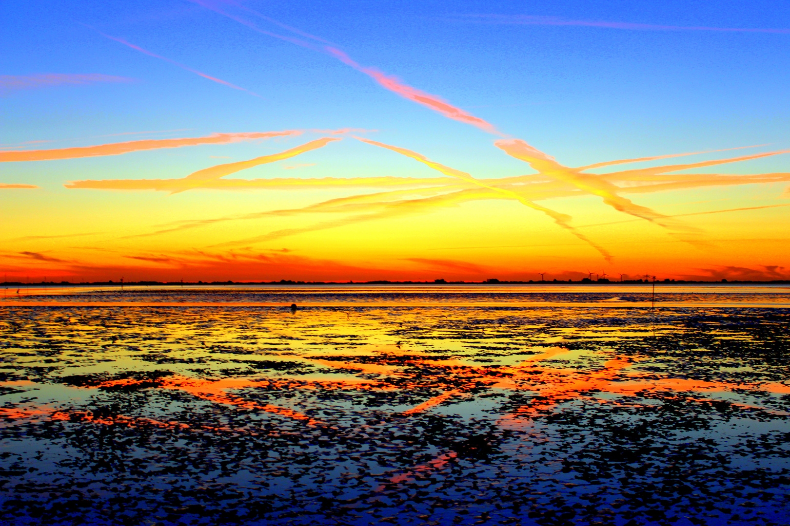 Lichtspiegelungen am Dockkoog Husum