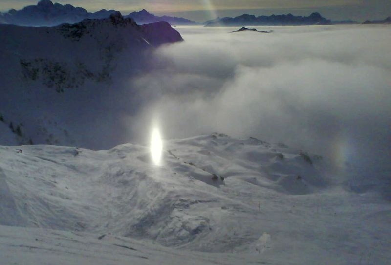 Lichtspiel auf der Piste