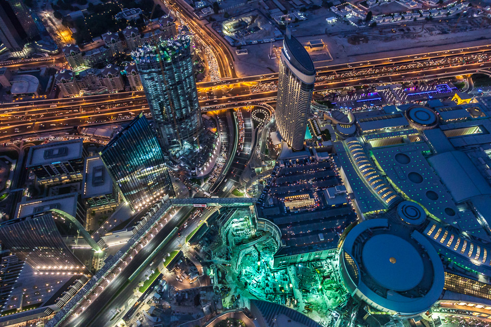 Lichtspiel in den Nächten von Dubai