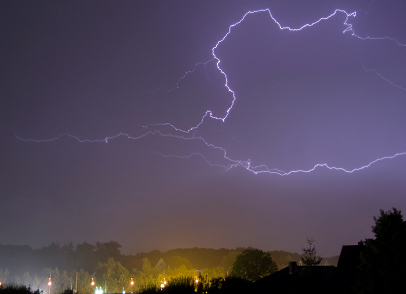 Lichtspiel über Bad Oeynhausen