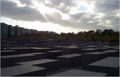 Lichtspiele am Holocaust -Mahnmal in Berlin