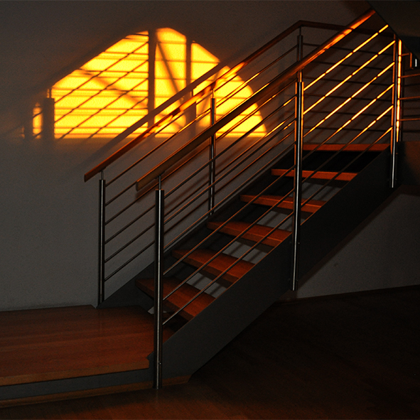 Lichtspiele auf Treppe