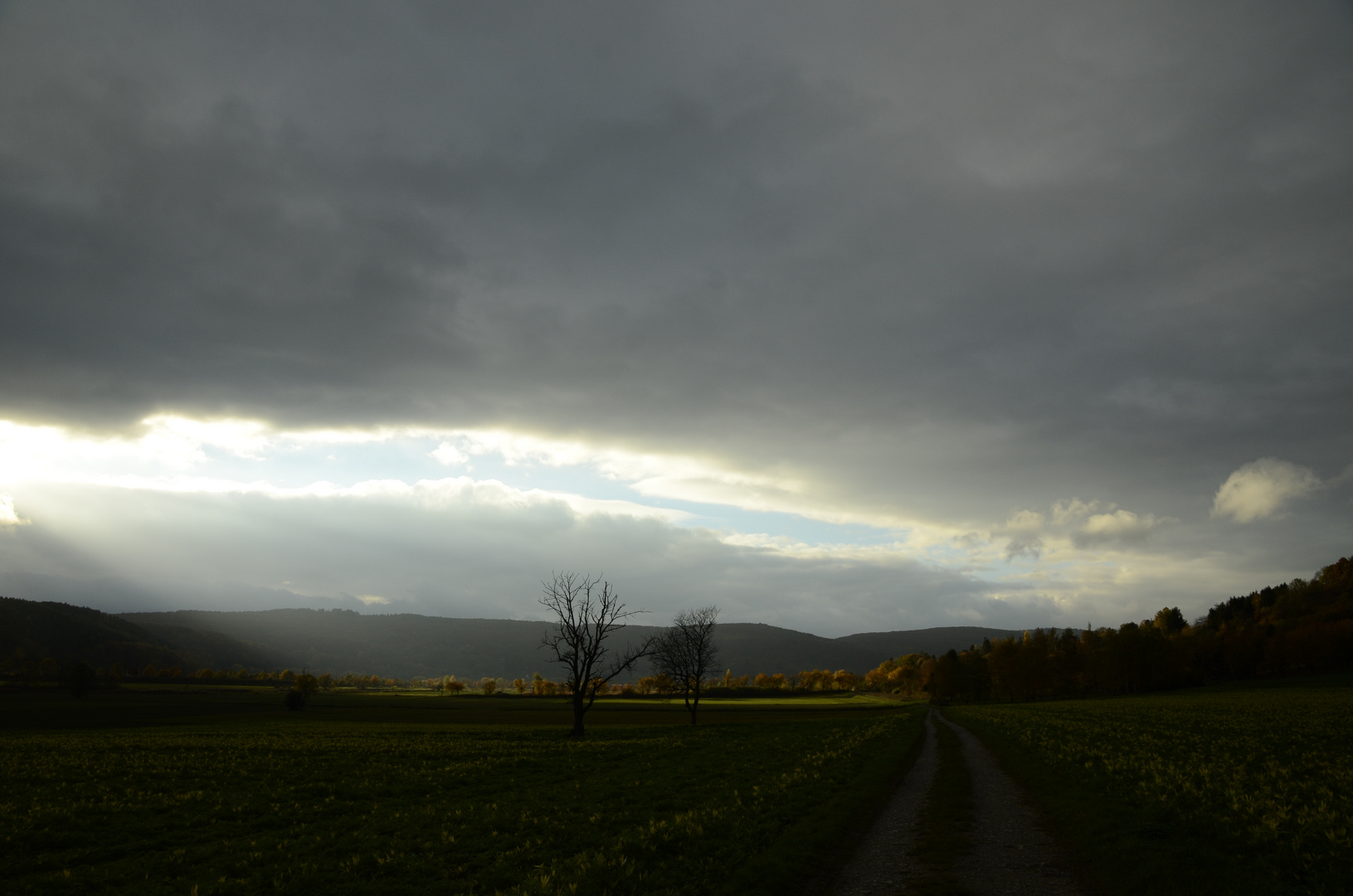 Lichtspiele im Herbst im Werratal