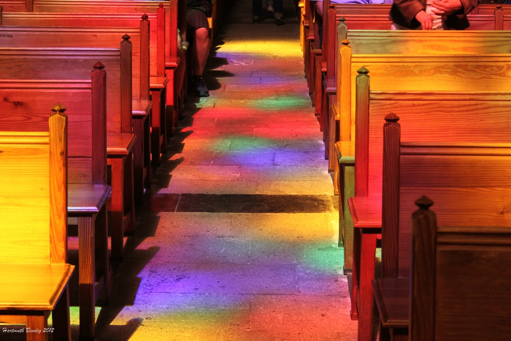 Lichtspiele in der Kathedrale La Seu in Palma de Mallorca