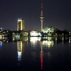 Lichtspiele Nachts - Hamburg Außenalsterpanoramma