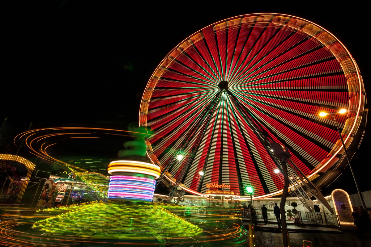 Lichtspielereien auf dem Frühlingsfest