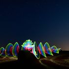 Lichtspirale auf dem Feld