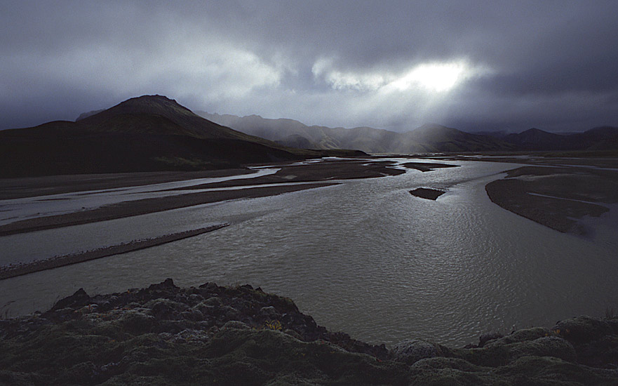 Lichtspot über Landmannalaugar - Gottesfinger