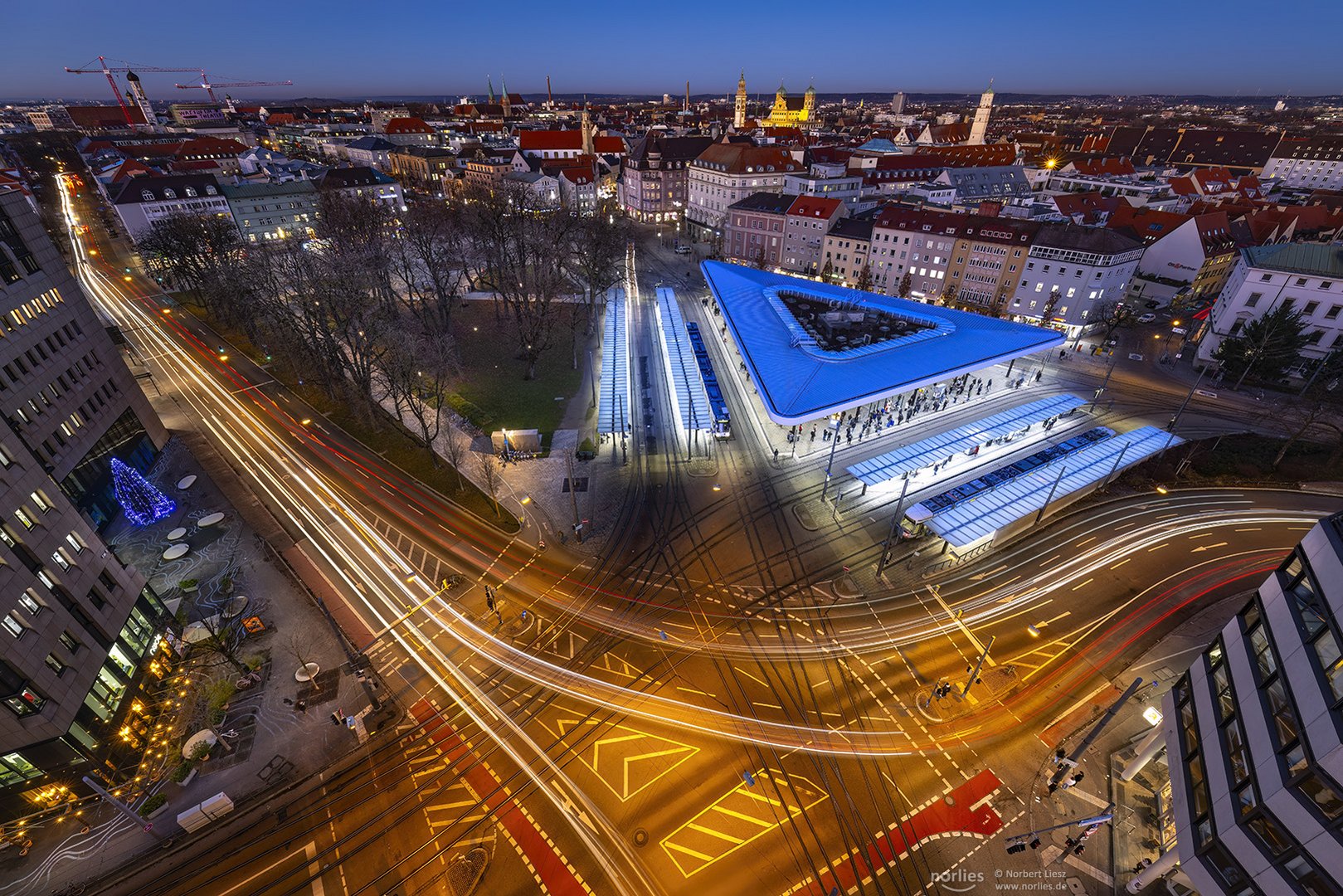 Lichtspuren am Königsplatz