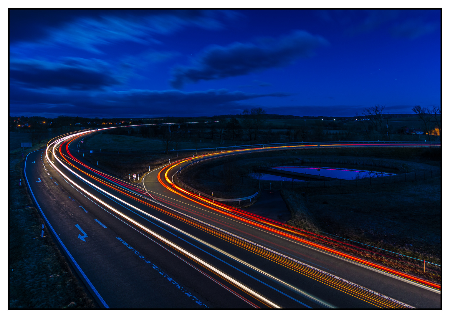 Lichtspuren auf der B281