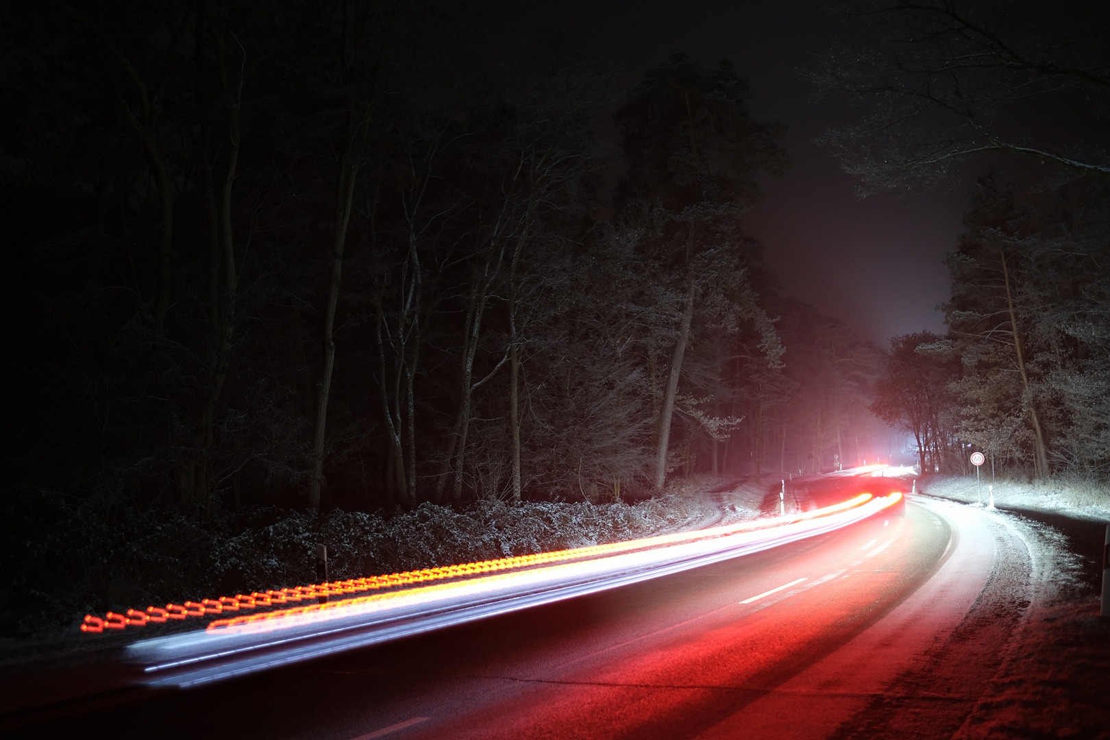 Lichtspuren bei -10° 