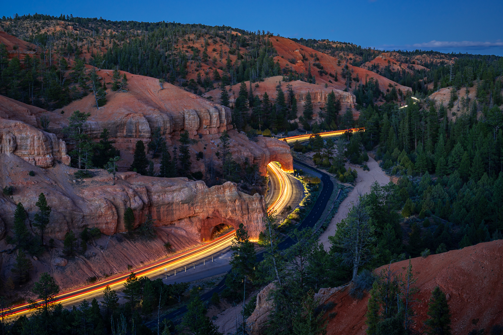 Lichtspuren durch den Red Canyon