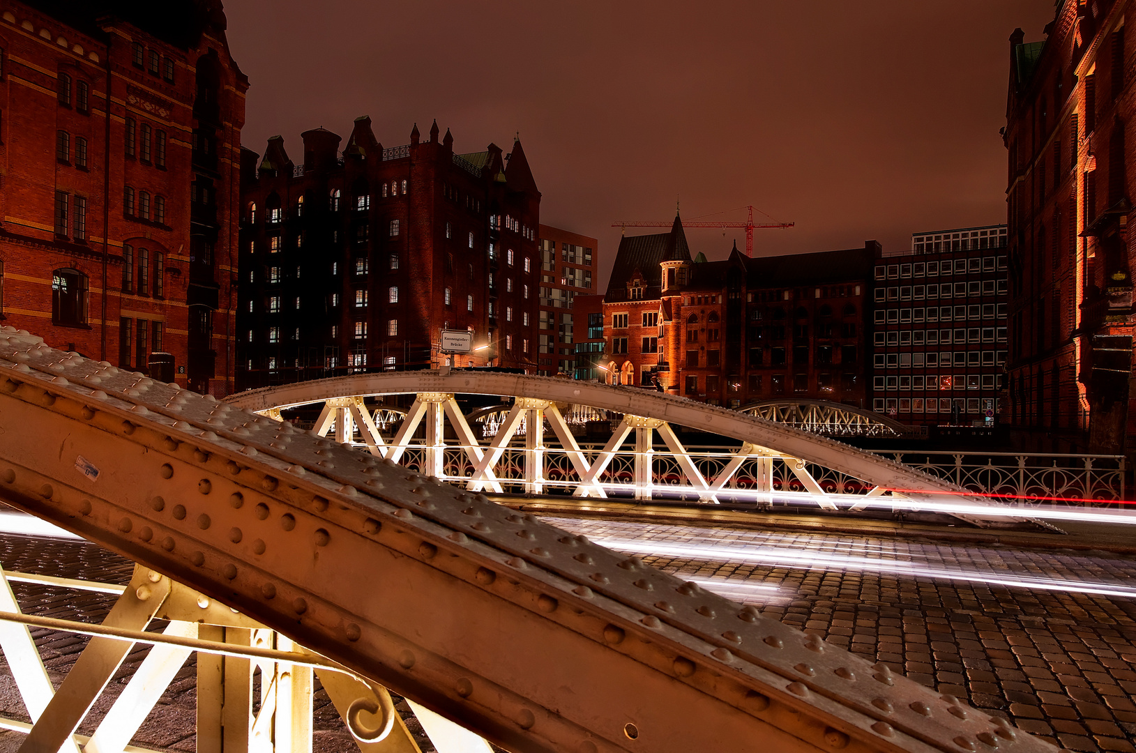 Lichtspuren in der Speicherstadt