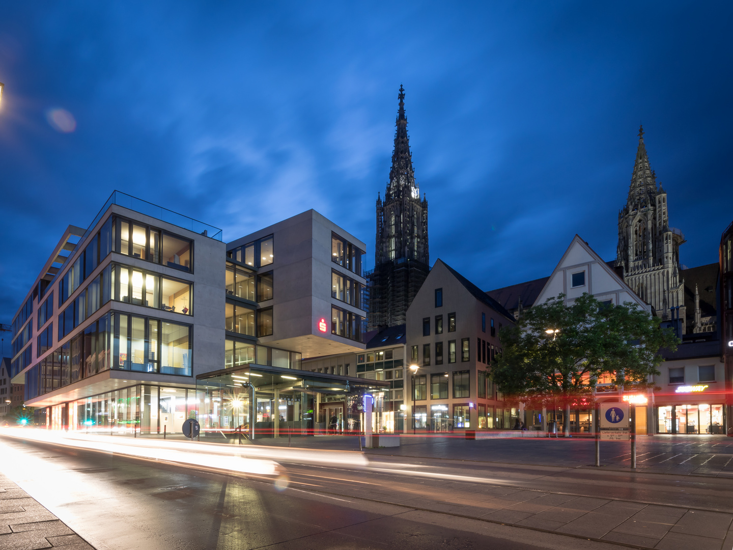 Lichtspuren in Ulm