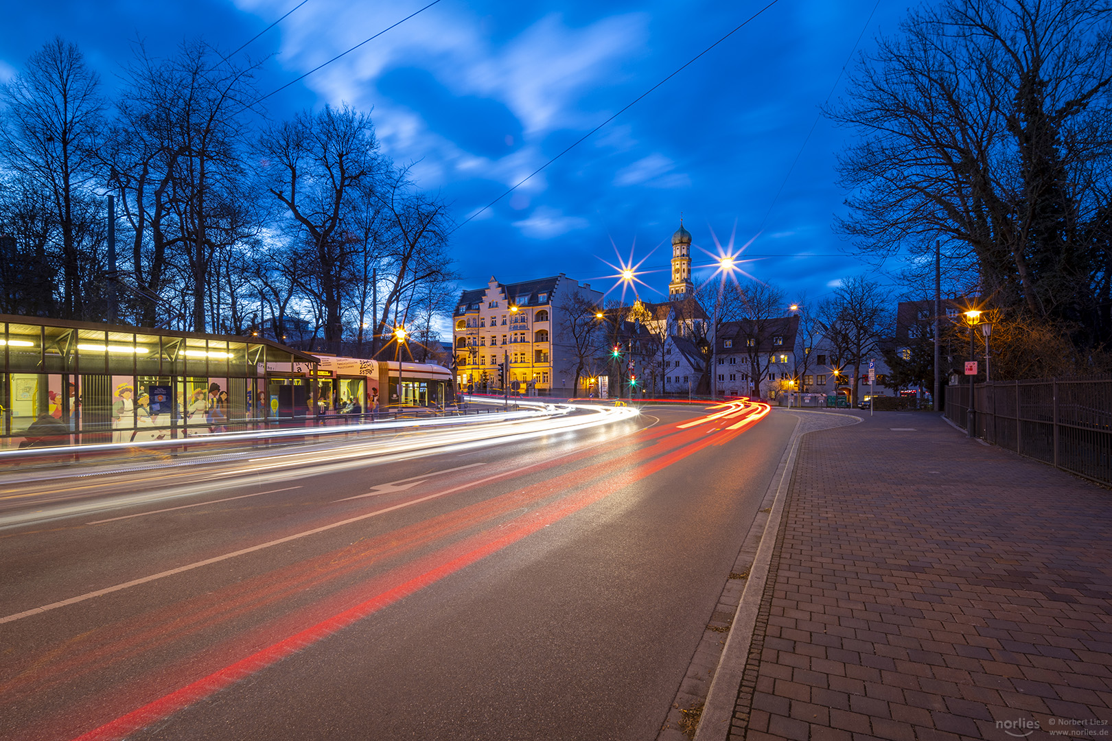 Lichtspuren Richtung Ulrich