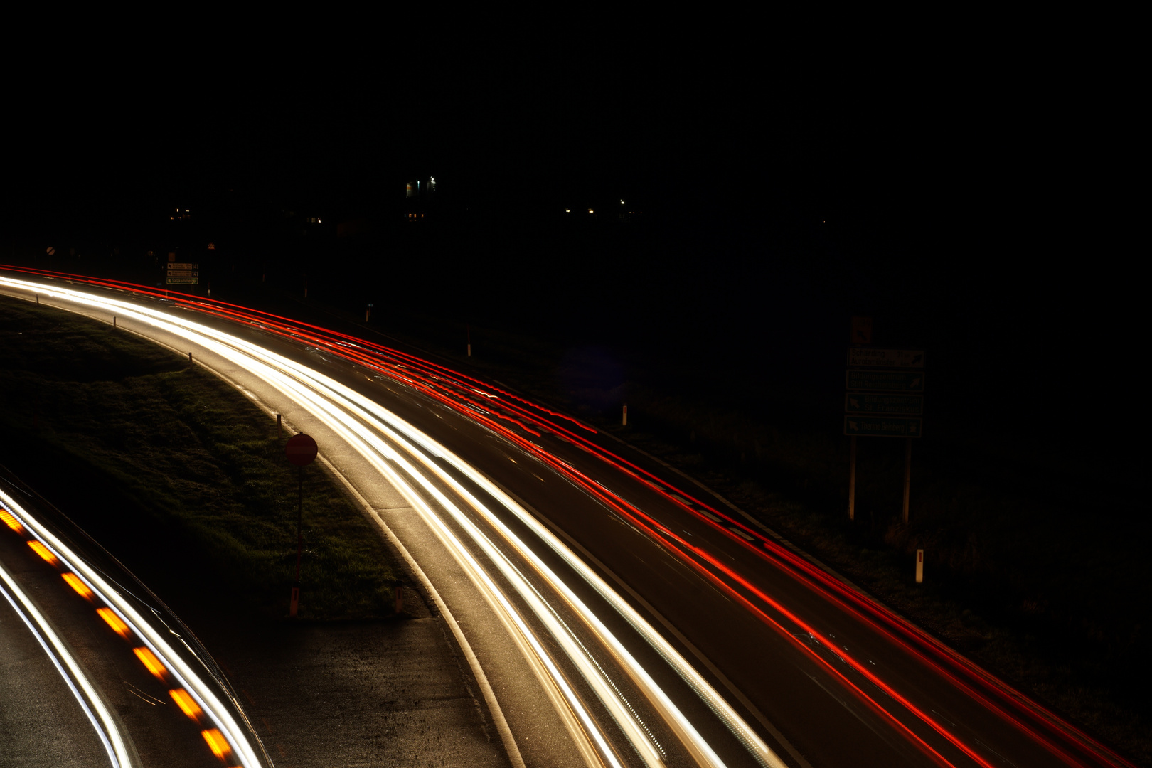 Lichtspuren von Autos