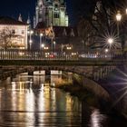 Lichtsterne am Leineufer in Hannover