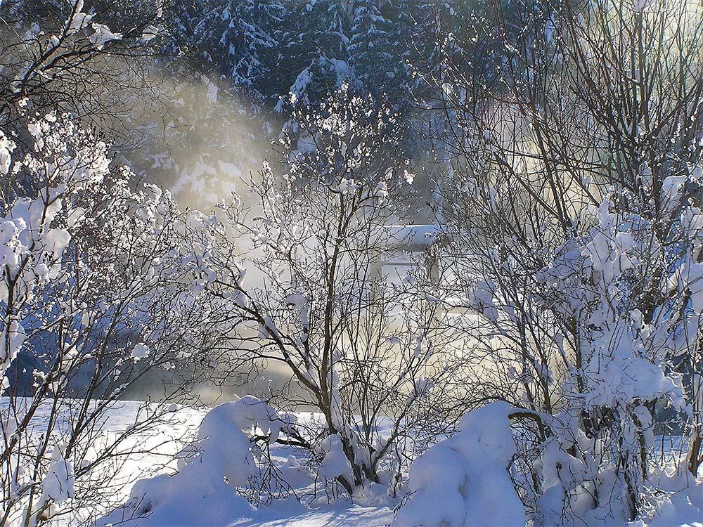 Lichtstimmung an der Leitzach in Oberbayern