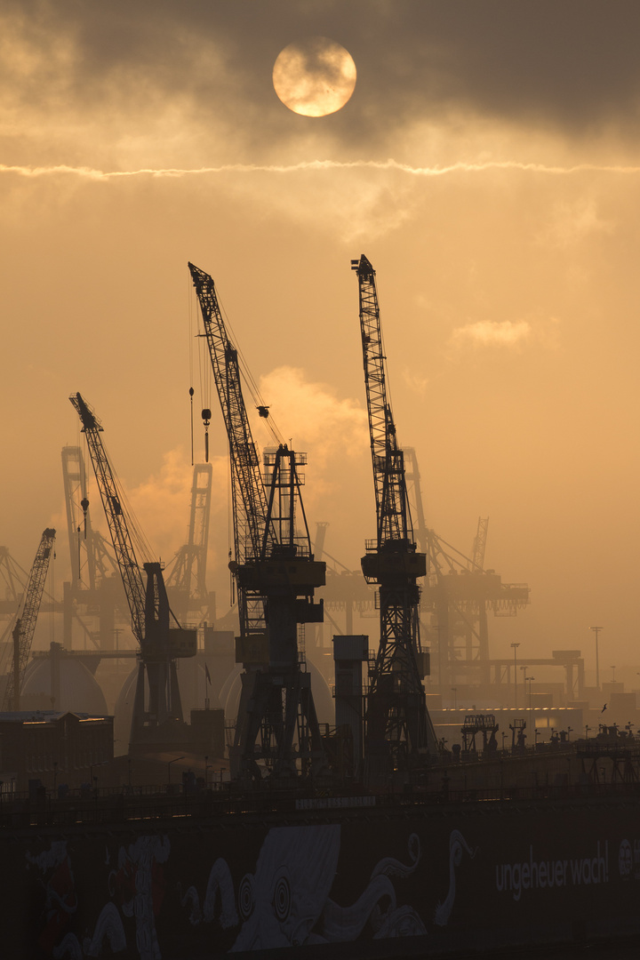 Lichtstimmung im Hamburger Hafen